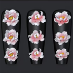 Flower Silicone Mold - Deep Groove for 3D Effect Charms, Nail Art Decoration Carving Templates for DIY Precise Pattern