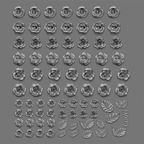 Flower Silicone Mold - Deep Groove for 3D Effect Charms, Nail Art Decoration Carving Templates for DIY Precise Pattern