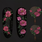 Flower Silicone Mold - Deep Groove for 3D Effect Charms, Nail Art Decoration Carving Templates for DIY Precise Pattern
