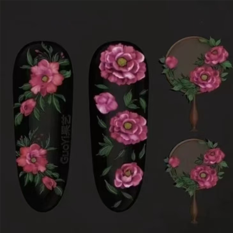 Flower Silicone Mold - Deep Groove for 3D Effect Charms, Nail Art Decoration Carving Templates for DIY Precise Pattern