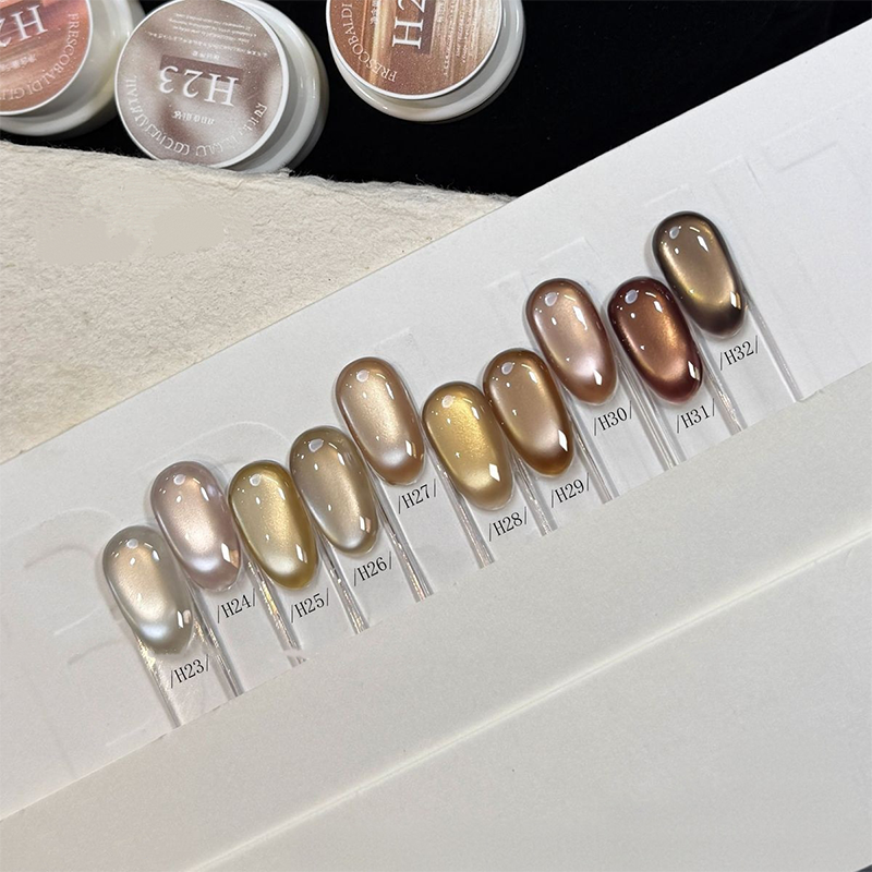 Pot Cat Eye Gel - Autumn Gold Cat Eye Gel Collection for Beginners & Pros Salon Grade Finish DIY use