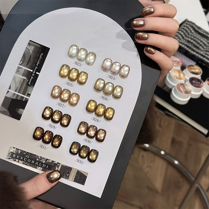 Pot Cat Eye Gel - Autumn Gold Cat Eye Gel Collection for Beginners & Pros Salon Grade Finish DIY use