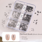 Punk Charm - 6-Grid Metallic Alloy Cone Studs Rivet Beads Nail 3D Art Accessories Easy-to-Apply for Beginner Professional Creative Eye-Catching Manicures
