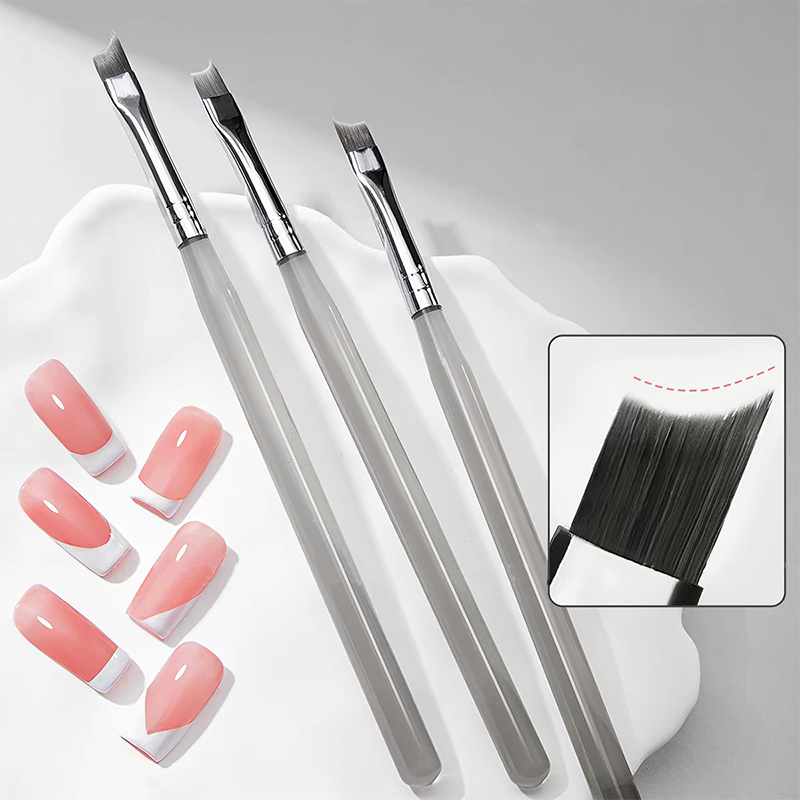 French Tip Nail Brush - Nail Art Design Tool for Beginners and Professionals, DIY Home Use