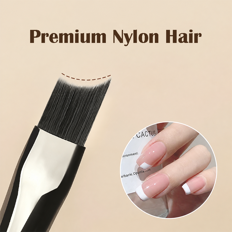 French Tip Nail Brush - Nail Art Design Tool for Beginners and Professionals, DIY Home Use