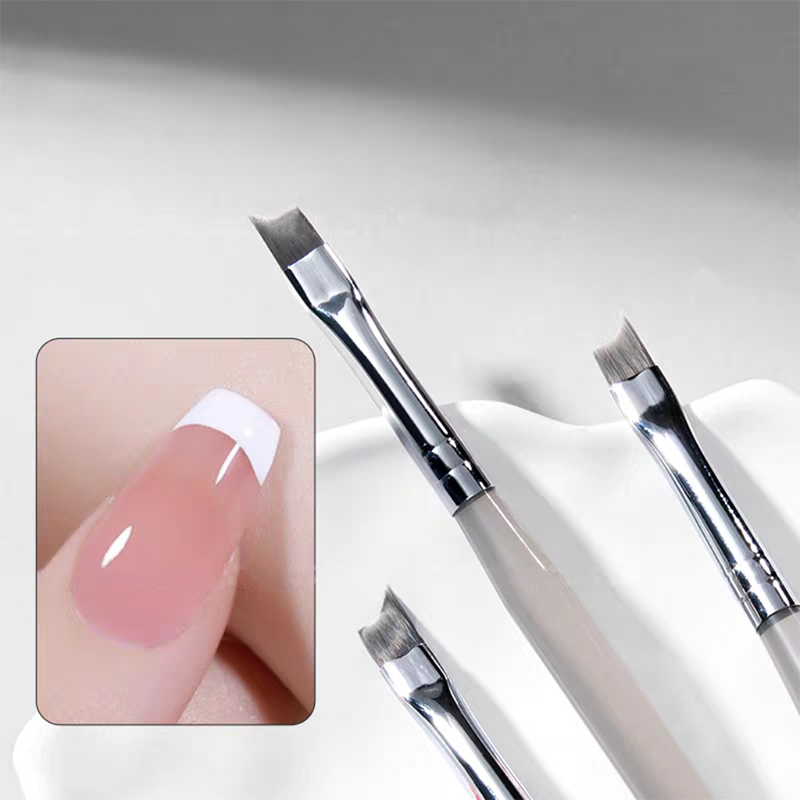 French Tip Nail Brush - Nail Art Design Tool for Beginners and Professionals, DIY Home Use