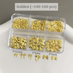 Bow Charm - 6-Grid Metallic Alloy Nail Accessories Easy-to-Apply for Creative Eye-Catching Manicures