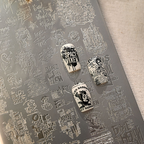 Lettering Stamping Plate - Gothic-style Fonts Nail Art for DIY Manicure Salon Design Supplies Tools