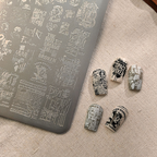 Lettering Stamping Plate - Gothic-style Fonts Nail Art for DIY Manicure Salon Design Supplies Tools