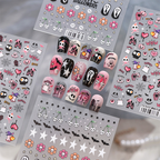 Halloween Ultra-thin Self-Adhesive Stickers - Creepy Cute Spooky Kawaii Decals for Nail Art Decoration