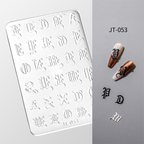 Letter Silicone Mold- 3D Nail Art  Embossed Template for DIY Precise Pattern