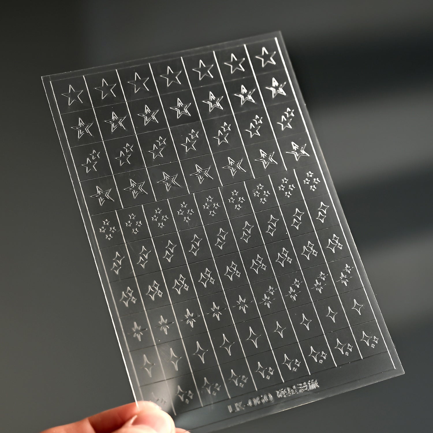 Stellar Guide Stickers - Pentagram Cross Star Cute Classic Style Patterns Self-adhesive Reusable Gel Airbrush Nail Stencils Decals Templates Supplies Vinyl for beginners easy DIY Manicure