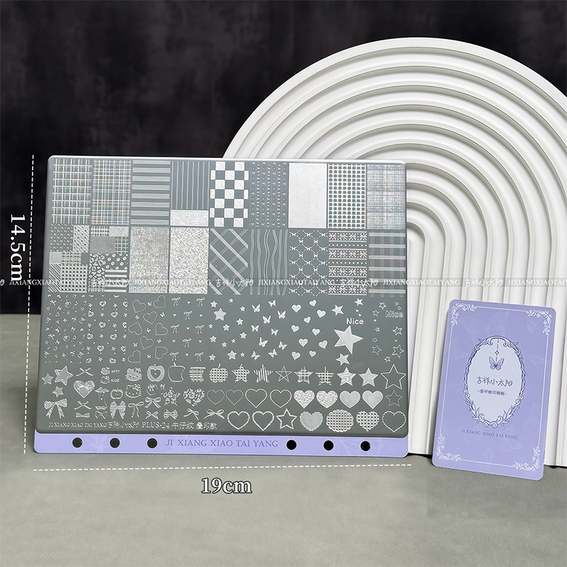 Extra-Large Stamping Plate Collection -Cute Cartoon Punk Graffiti Minimalist Futuristic Style Nail Art for DIY Manicure Salon Design Supplies Tools