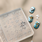 Cross Silicone Mold - 5D Nail Art Charm Sculpture Decoration Carving Templates for DIY Precise Pattern