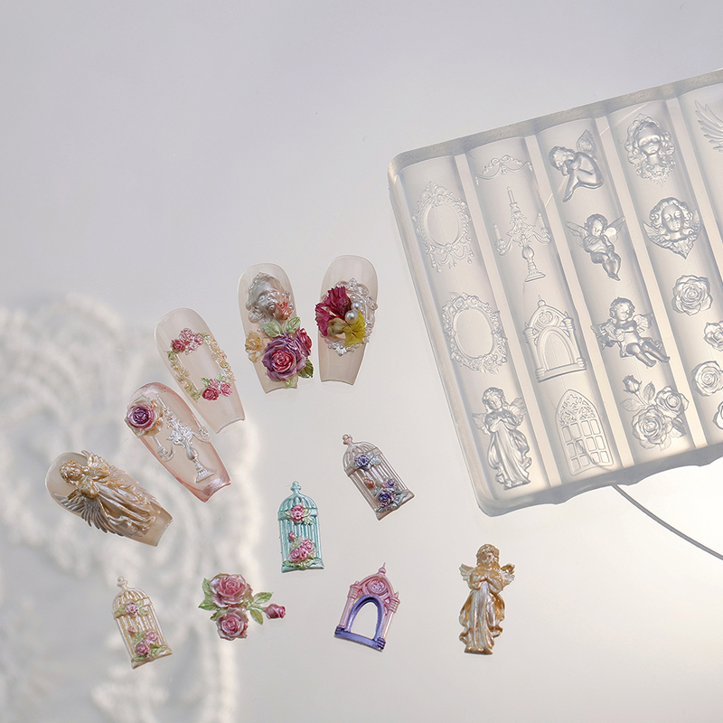 Angel Silicone Mold - 5D Nail Art Charm Sculpture Decoration Carving Templates for DIY Precise Pattern