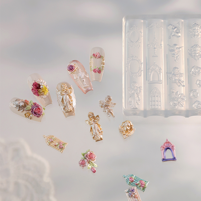 Angel Silicone Mold - 5D Nail Art Charm Sculpture Decoration Carving Templates for DIY Precise Pattern