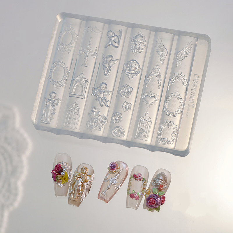 Angel Silicone Mold - 5D Nail Art Charm Sculpture Decoration Carving Templates for DIY Precise Pattern