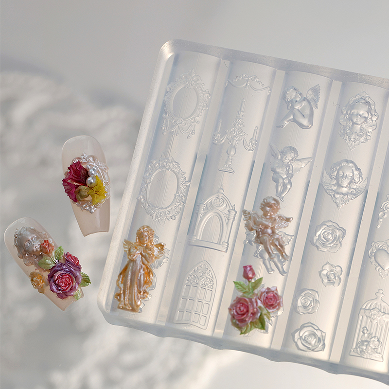 Angel Silicone Mold - 5D Nail Art Charm Sculpture Decoration Carving Templates for DIY Precise Pattern