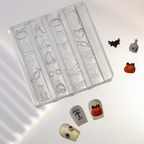Halloween Silicone Mold - 5D Nail Art Charm Sculpture Decoration Carving Templates for DIY Precise Pattern