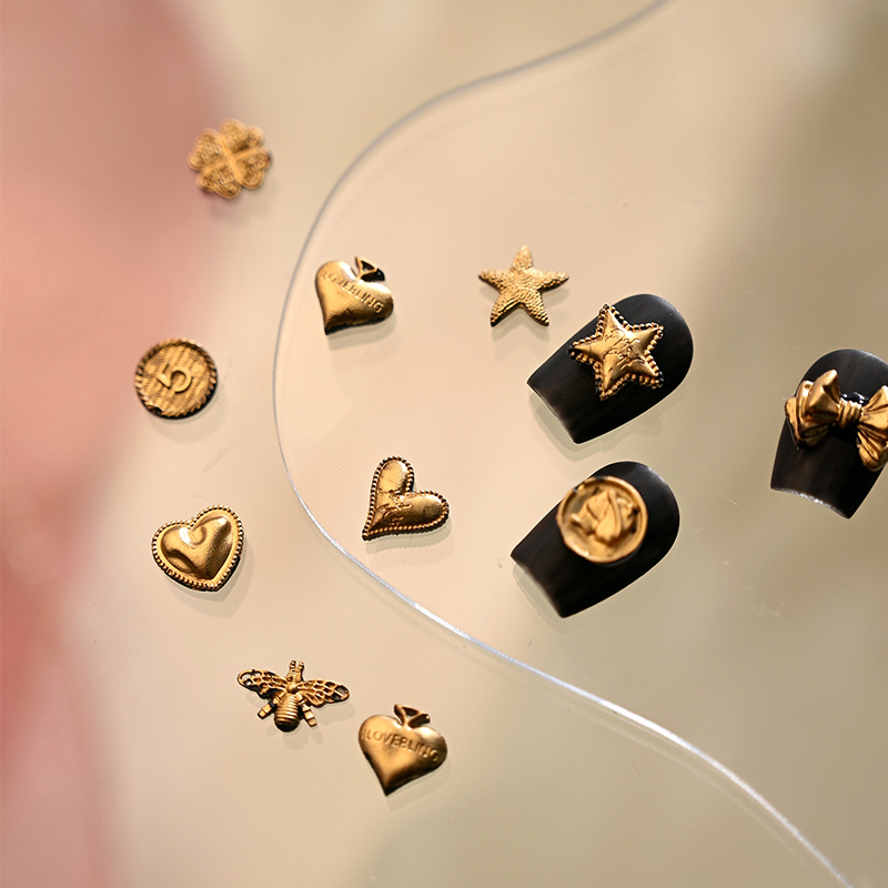 Textured Charms Silicone Mold - 5D Nail Art Charm Sculpture Decoration Carving Templates for DIY Precise Pattern