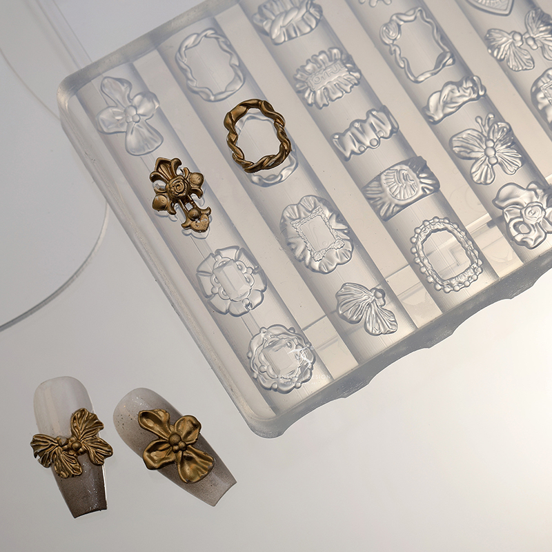 Frame Silicone Mold - 5D Nail Art Charm Sculpture Decoration Carving Templates for DIY Precise Pattern