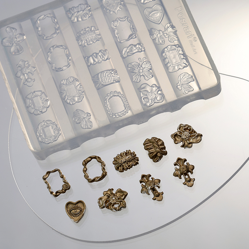 Frame Silicone Mold - 5D Nail Art Charm Sculpture Decoration Carving Templates for DIY Precise Pattern