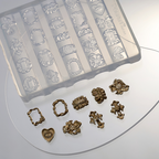 Frame Silicone Mold - 5D Nail Art Charm Sculpture Decoration Carving Templates for DIY Precise Pattern