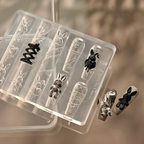Bunny Silicone Mold - 5D Nail Art Charm Sculpture Decoration Carving Templates for DIY Precise Pattern