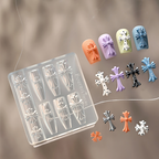 Cross Silicone Mold - 5D Nail Art Charm Sculpture Decoration Carving Templates for DIY Precise Pattern