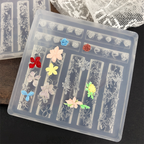 Floral Silicone Mold - 5D Nail Art Charm Sculpture Decoration Carving Templates for DIY Precise Pattern