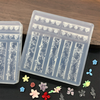 Floral Silicone Mold - 5D Nail Art Charm Sculpture Decoration Carving Templates for DIY Precise Pattern
