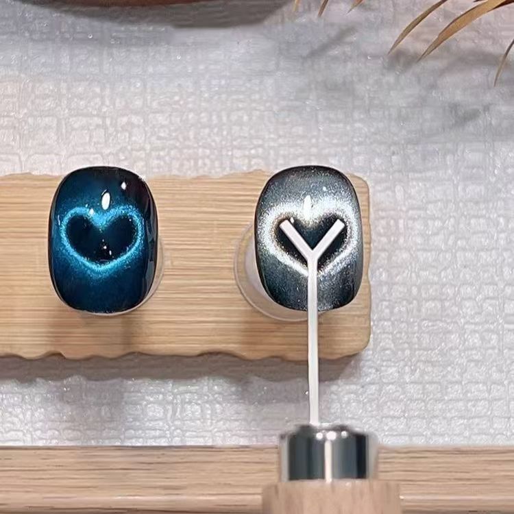 Y-shaped Nail Magnet for Beginner Professional - Heart Pattern Designs Cat Eye Magnet Tool for Nail Art
