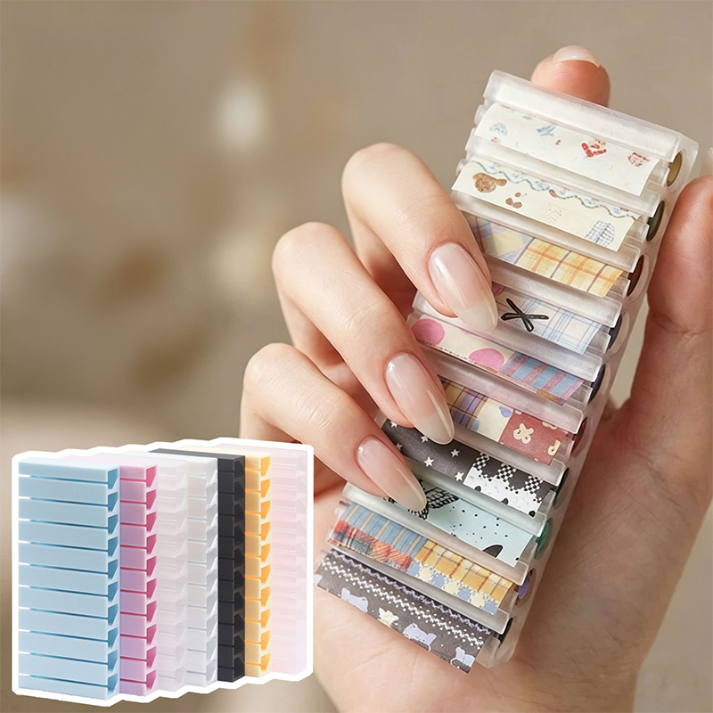 Transfer Foil Storage Box - Plastic Organizer Case for Nail Foil Rolls & Decals - Professional Dust-Proof Manicure Tool Container for DIY & Salon Use