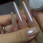 White Pearl Chrome Powder - Aurora Mermaid Chrome Nail Powder Magic Clear Pearlescent Mirror Effect Holographic Nail Glitter White Shimmer Glitter Pigment Dust for Nails Art Design