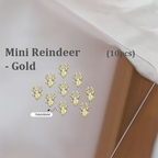 Christmas Charm - 10pcs Metallic Alloy Tree Box Mittens Nail 3D Art Accessories Easy-to-Apply for Beginner Professional Creative Eye-Catching Manicures