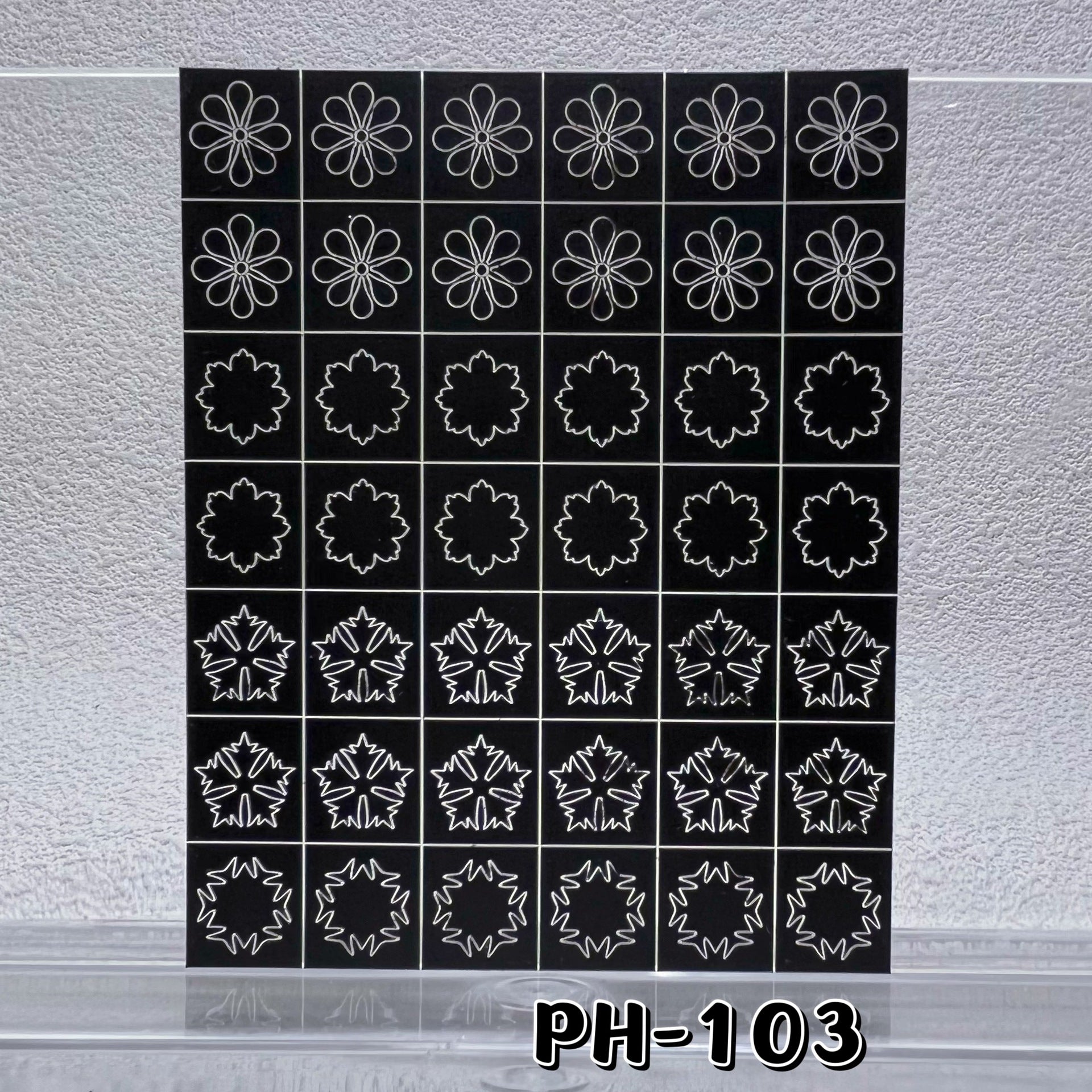 Flower Nail Stencils Stickers for Nail Art Hollow Nail Guides Decals Templates Supplies