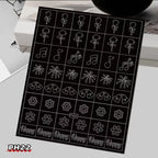 Flower Nail Stencils Stickers for Nail Art Hollow Nail Guides Decals Templates Supplies