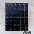 Animals Pets Nail Stencils Stickers for Nail Art Hollow Nail Guides Decals Templates Supplies