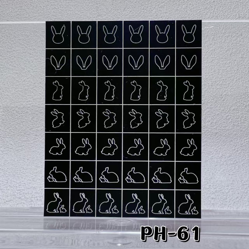 Animals Pets Nail Stencils Stickers for Nail Art Hollow Nail Guides Decals Templates Supplies