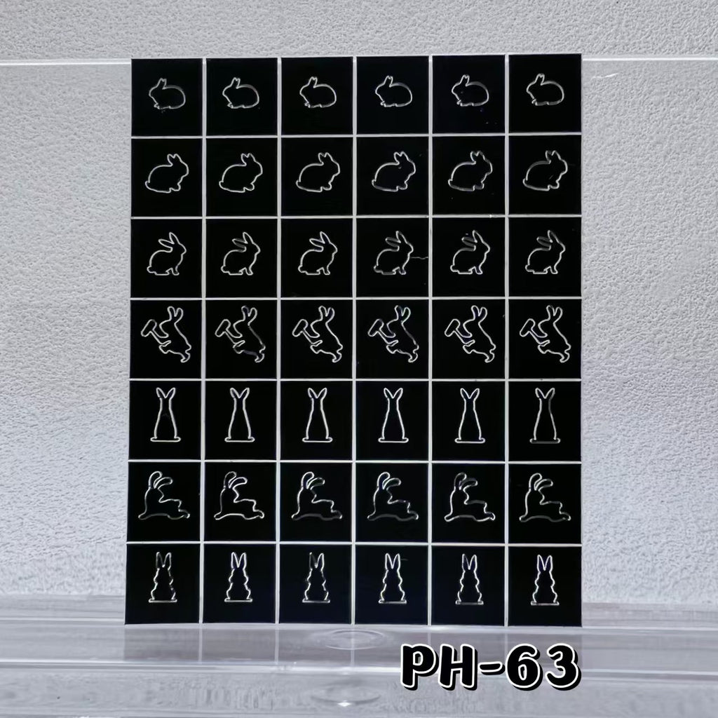 Animals Pets Nail Stencils Stickers for Nail Art Hollow Nail Guides Decals Templates Supplies