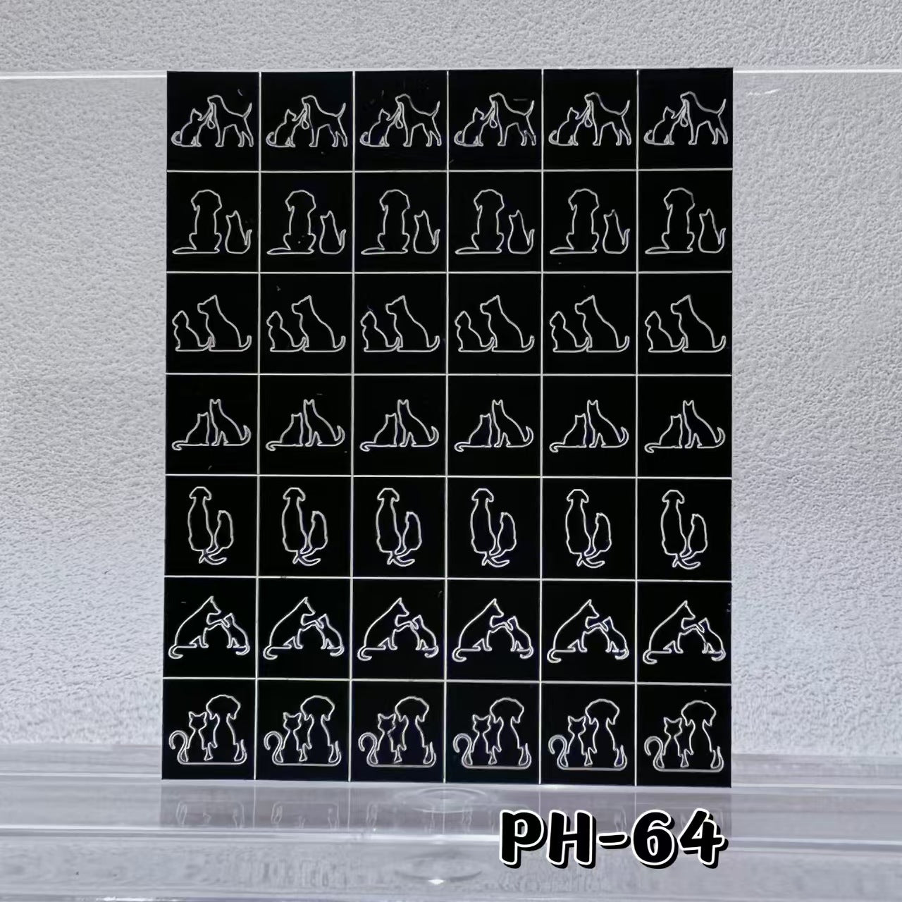 Animals Pets Nail Stencils Stickers for Nail Art Hollow Nail Guides Decals Templates Supplies
