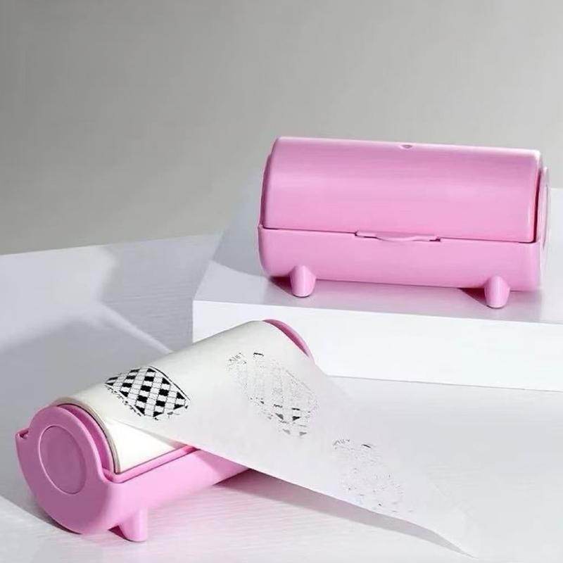 Nail Stamper Cleaner Roll - Adhesive Paper Stickers with Case for Stamping Gel Polish Removal, Lint Roll Cleaning Sheets, Nail Stamper Accessories Manicure Salon Supplies