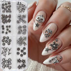 Halloween Alloy Charm - 12-Grid Metallic Alloy Nail Accessories Easy-to-Apply for Creative Eye-Catching Manicures