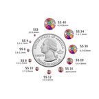 Rhinestones -  6-Grid Flatback Multiple Colorful Sizes Tiny Crystal Gemstones  for Beginner Professional Creative Eye-Catching Bedazzling Manicures