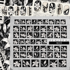 Floral Crystal Nail Transfer Stickers - Flower Cute Classic Style Patterns Self-adhesive Nail Decals Supplies for beginners easy DIY Manicure