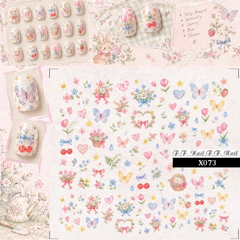 Animal Pattern Crystal Nail Transfer Stickers - Cute Classic Style Animal Patterns Self-adhesive Nail Decals Supplies for beginners easy DIY Manicure