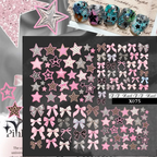 Star Crystal Nail Transfer Stickers - Cute Classic Star Style Patterns Self-adhesive Nail Decals Supplies for beginners easy DIY Manicure