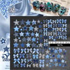 Star Crystal Nail Transfer Stickers - Cute Classic Star Style Patterns Self-adhesive Nail Decals Supplies for beginners easy DIY Manicure