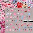 Accessories Crystal Nail Transfer Stickers - Cute Classic Y2K Style Bag Phone Earphones Patterns Self-adhesive Nail Decals Supplies for beginners easy DIY Manicure