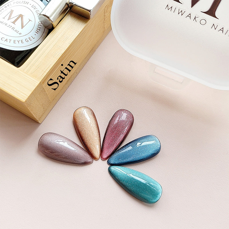 5 Colors Cat Eye Gel Nail Polish Set with 2 Pcs Magnet